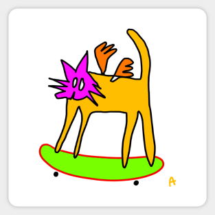 skater cat Sticker